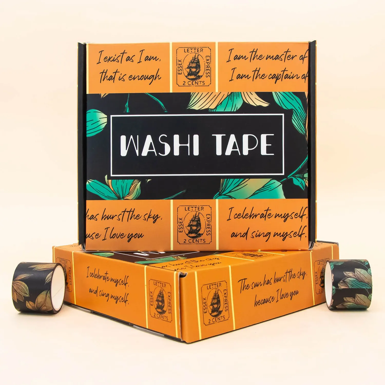 Ieebee Dark Botanical Washitape 40 Rollen Gothic Floral