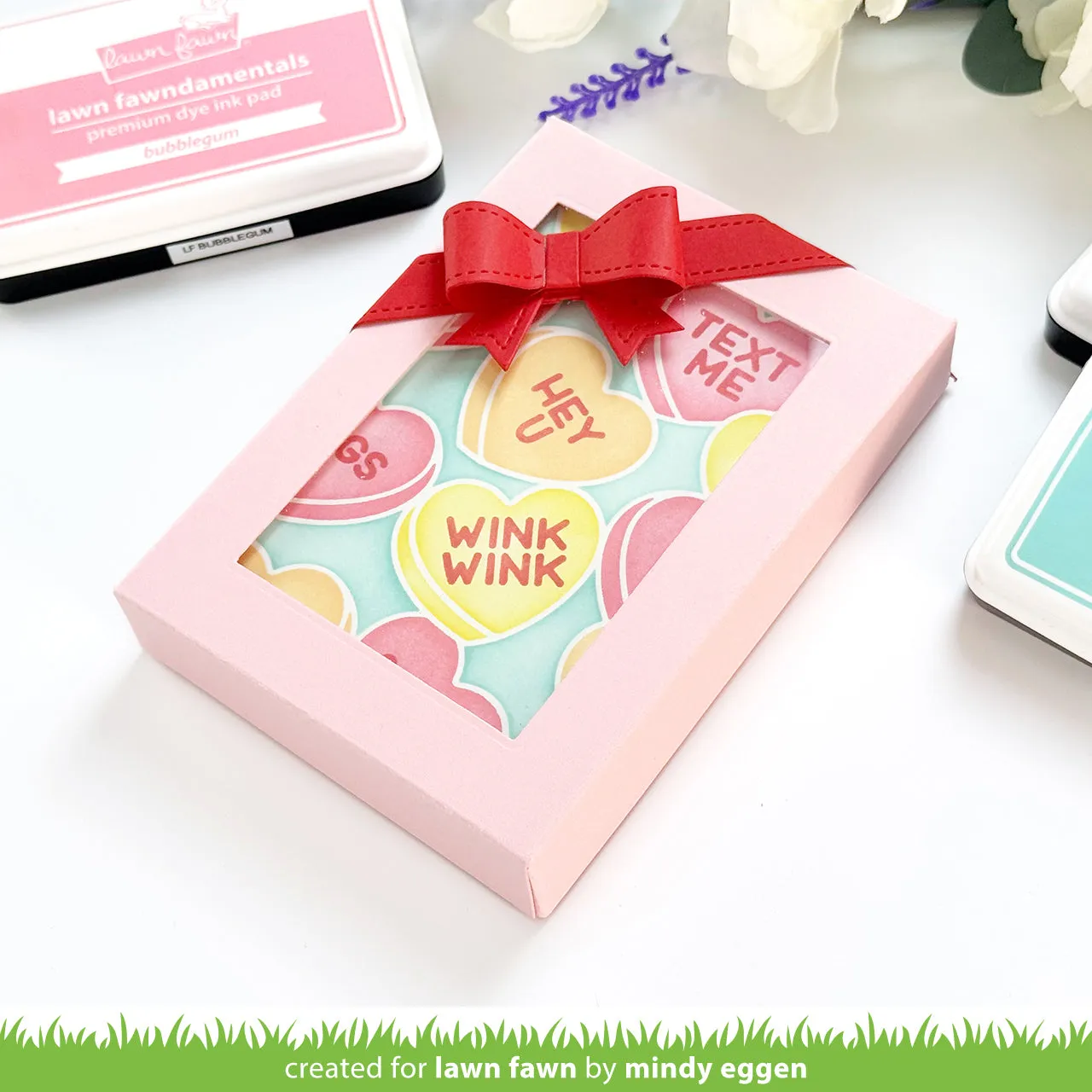 Lawn Fawn Candy Hearts Stencils Schablonen-Set 5tlg