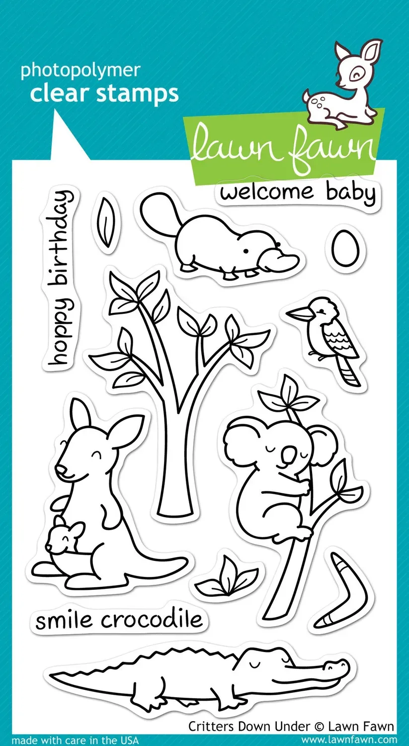 Lawn Fawn LF391 Critters Down Under Stempelset Australien