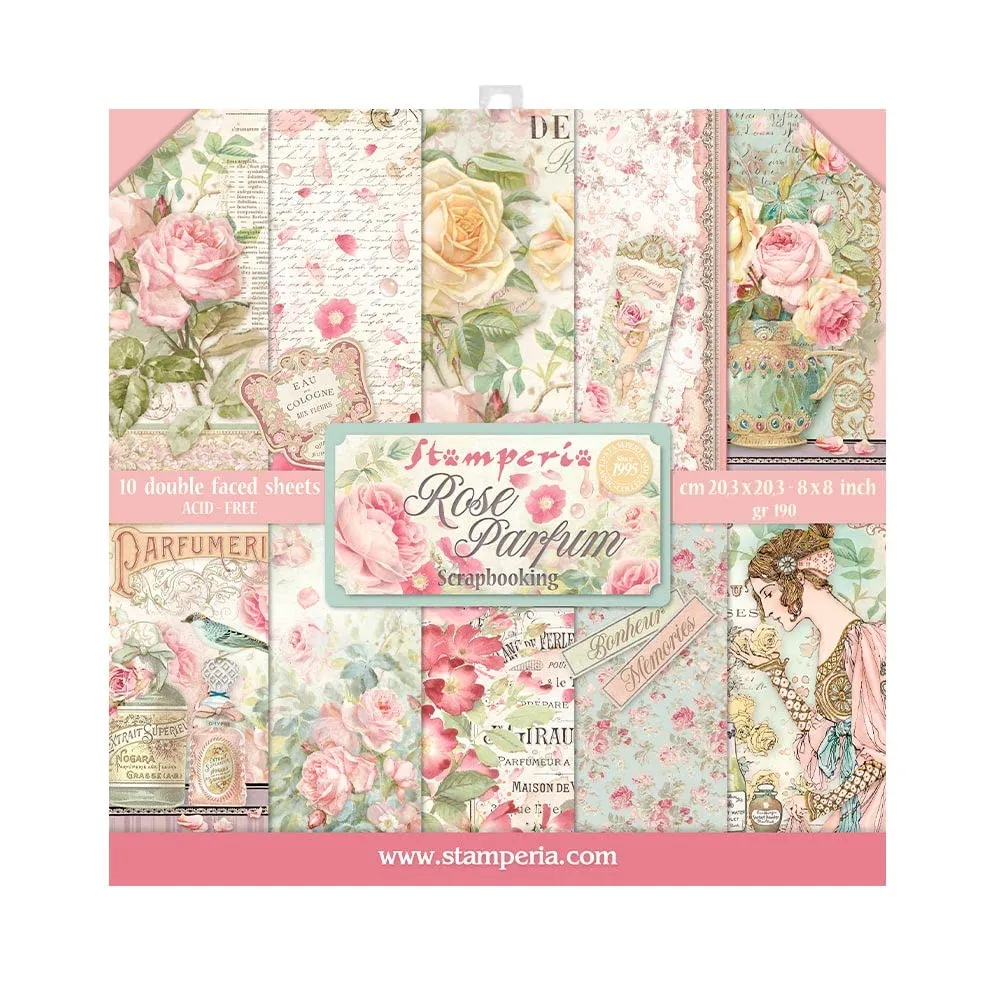 Stamperia Shabby Rose Papierblock 30,5x30,5cm Vintage