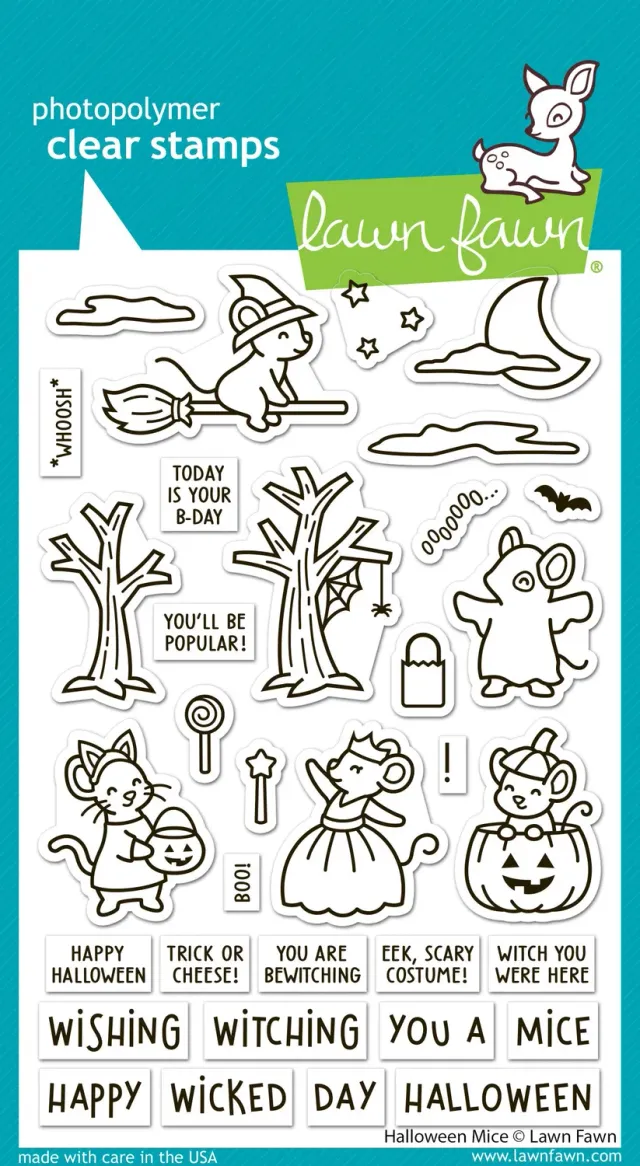 Lawn Fawn Halloween Mice Clear Stamps Mäuse Halloween-Set
