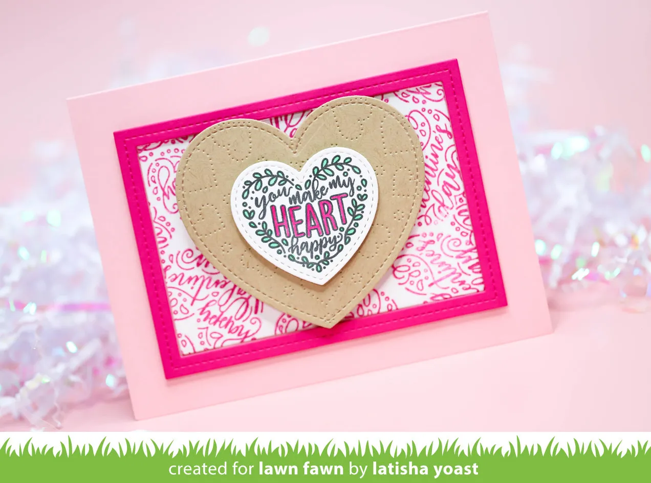 Lawn Fawn Lawn Cuts Heart Pouch Dotted Hearts Stanzschablone