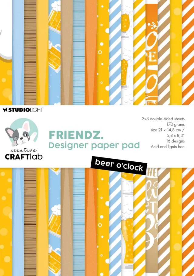 StudioLight Creative Craftlab Friendz Designpapier Beer O'clock