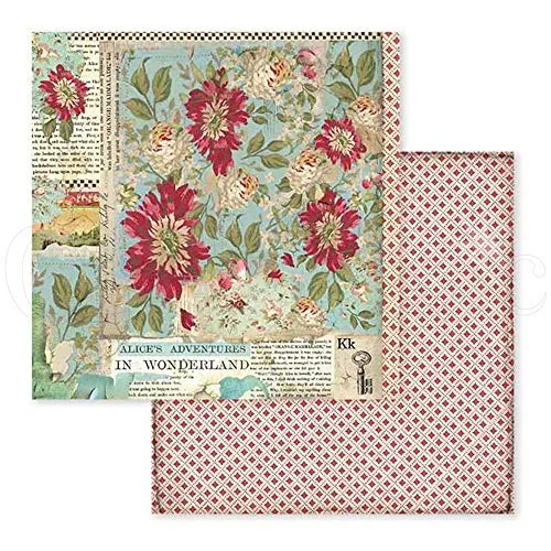 Stamperia Alice SBBL52 Scrapbookpapier 30,5x30,5cm 10 Blatt
