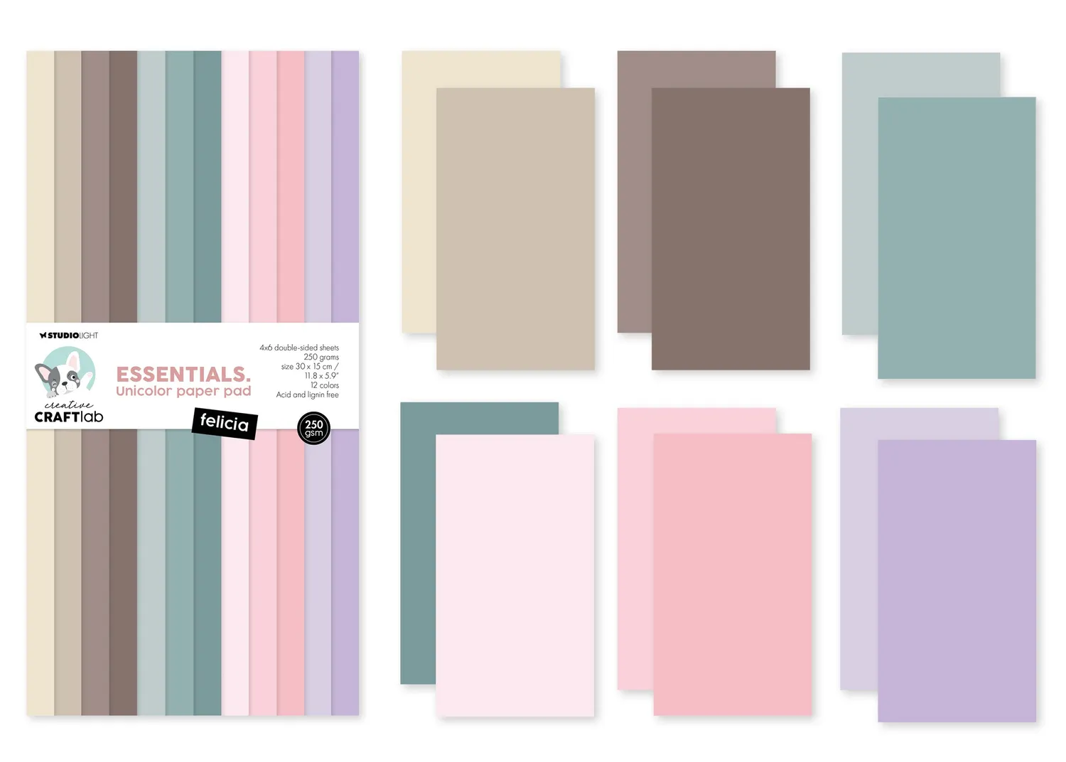 StudioLight Creative Craftlab Paper Pad Felicia Unicolor