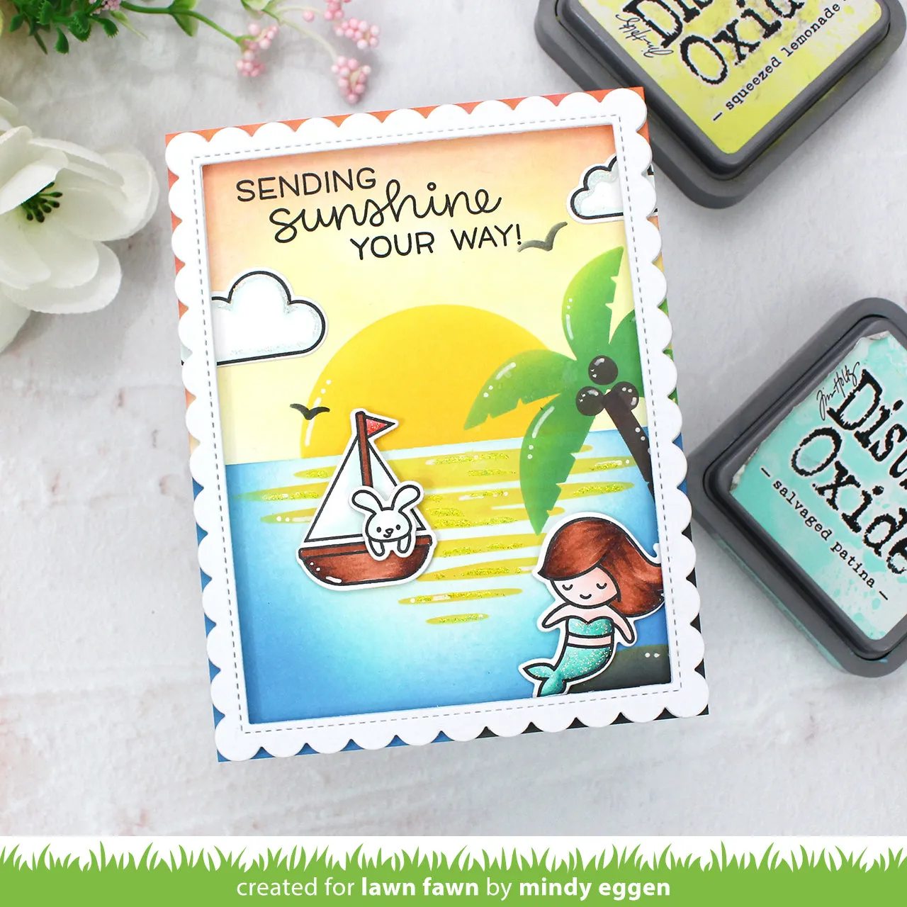 Lawn Fawn Beach Sunset Stencils Schablonen 2er-Set