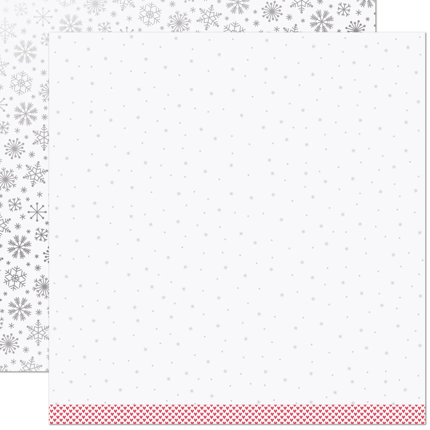 Lawn Fawn Polar Designpapier 12x12 Schneeflocken 12 Blatt