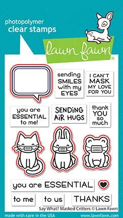 Lawn Fawn Say What Masked Critters Stanzen