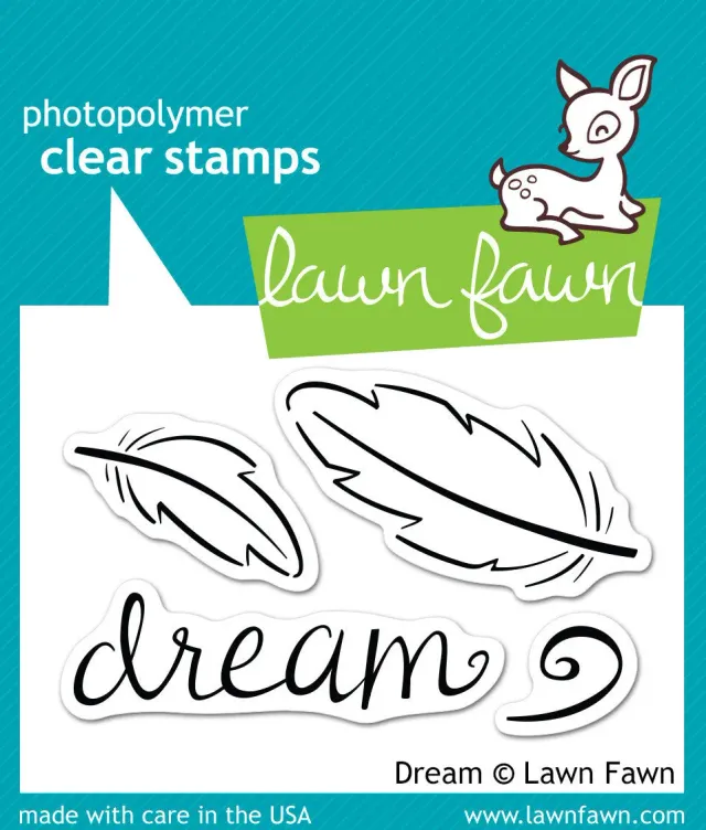 Lawn Fawn Dream Clear Stamps Federn 4-teilig zart