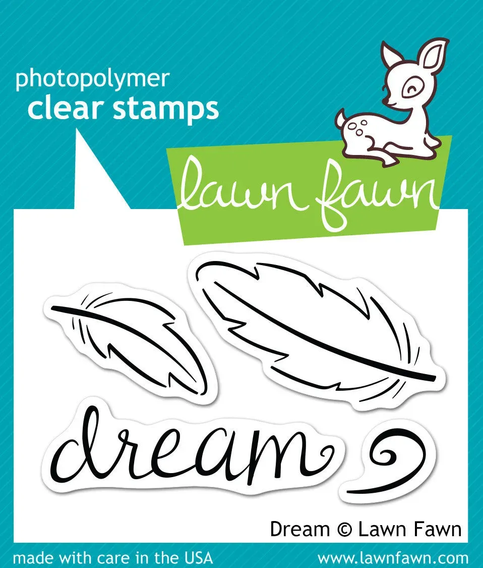 Lawn Fawn Dream Clear Stamps Federn 4-teilig zart