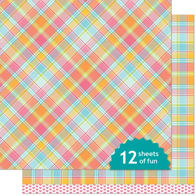 Lawn Fawn Perfectly Plaid Remix Nadia Designpapier 12x12 12 Bogen