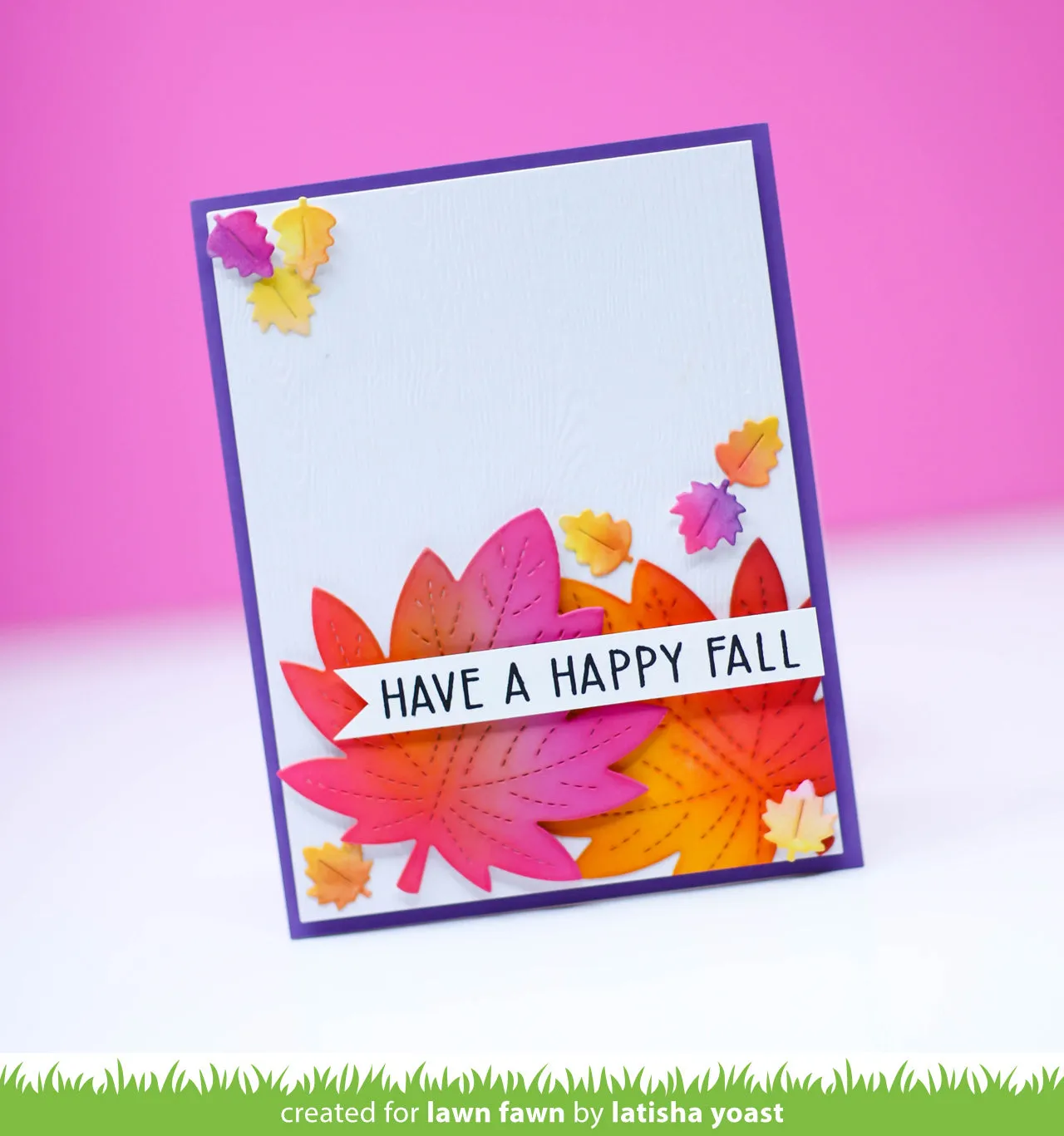 Lawn Fawn Lawn Cuts Stitched Maple Leaf Frame Stanzen Herbst