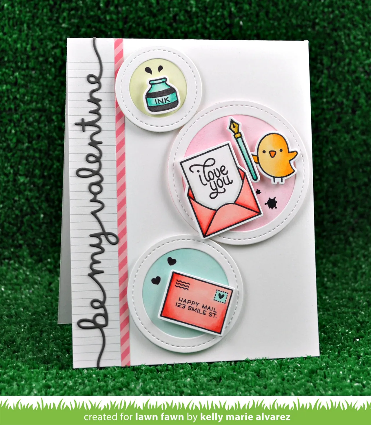 Lawn Fawn Be My Valentine Border Stanze