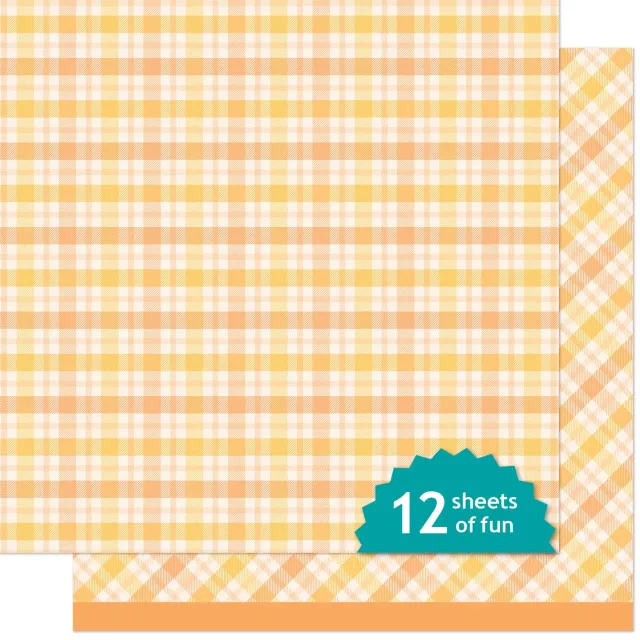 Lawn Fawn Favorite Flannel Fall Chai Tea Designpapier 30,5 cm kariert