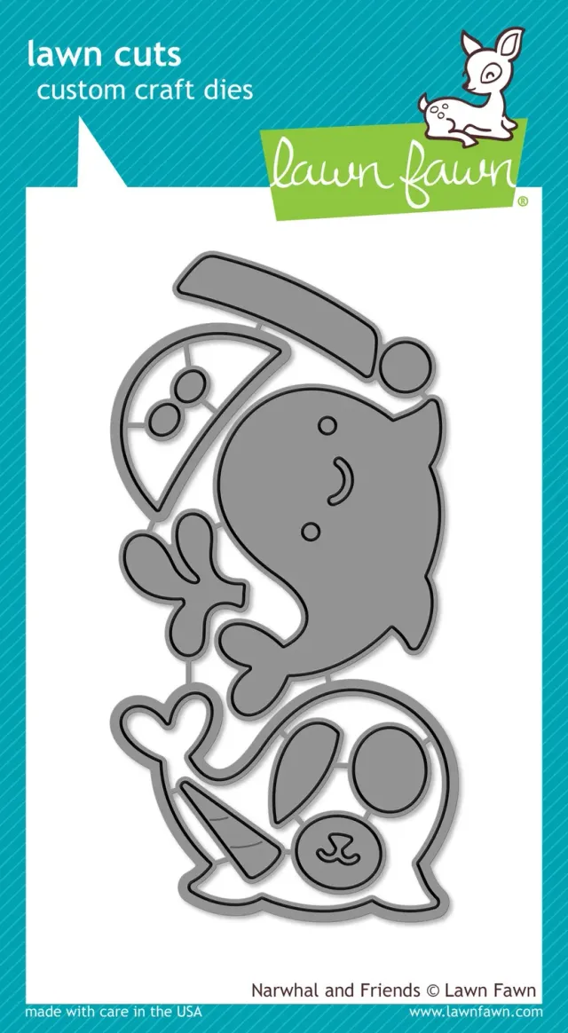 Lawn Fawn Lawn Cuts Narwhal and Friends Stanzen Wal 4 cm