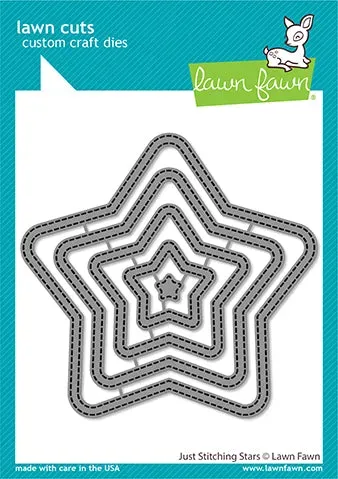 Lawn Fawn Just Stitching Stars Stanze Sterne 5 Größen