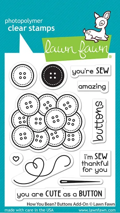 Lawn Fawn How You Bean Buttons Add-on LF3063 Stempelset Nähen