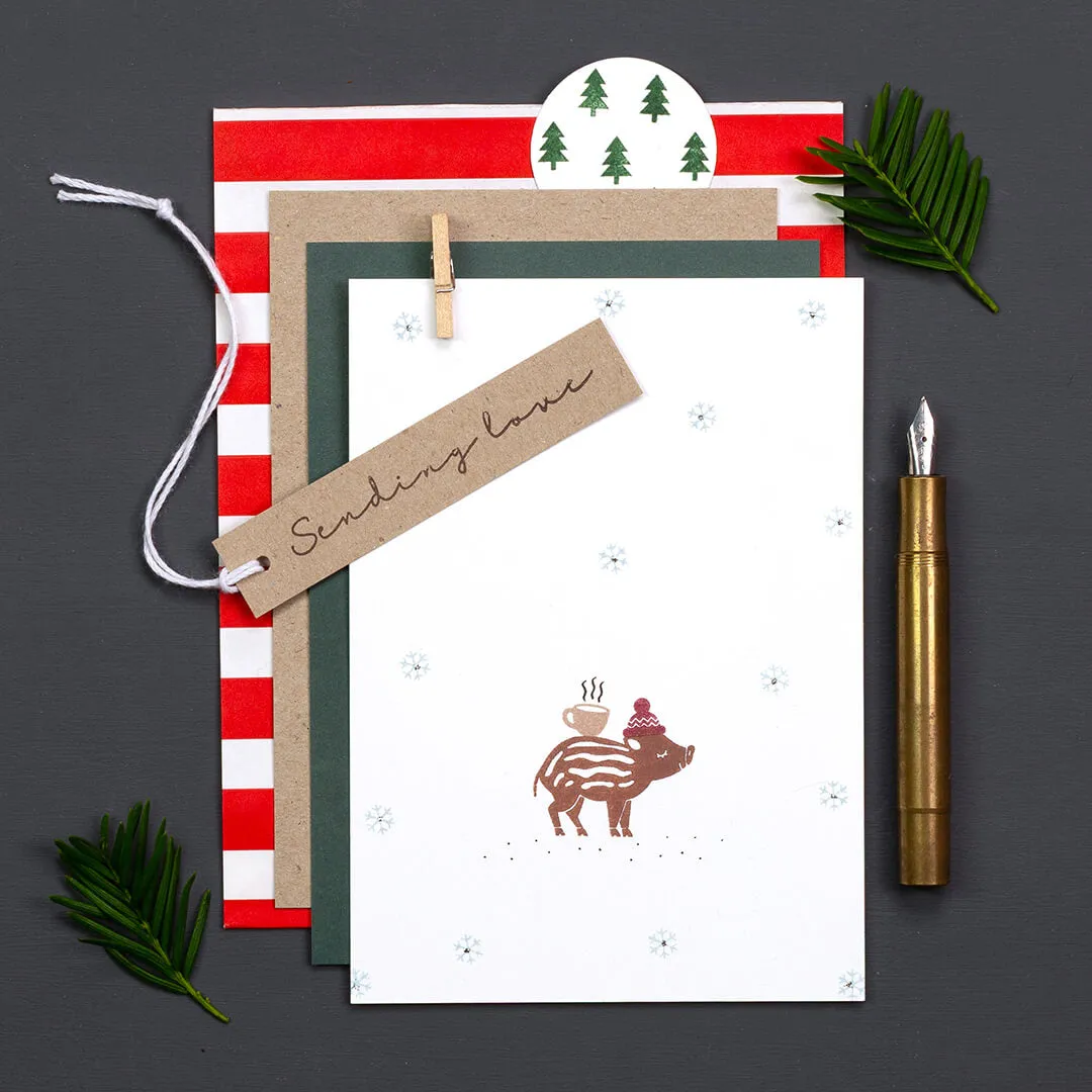 Perlenfischer Sending love Stempel 71,3x9,2 mm