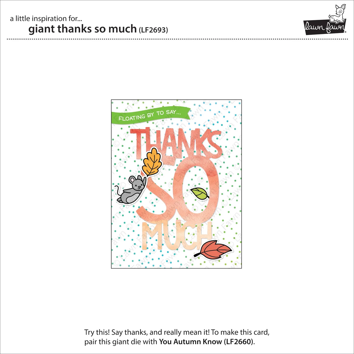 Lawn Fawn Lawn Cuts Giant Thanks So Much Stanze Danke