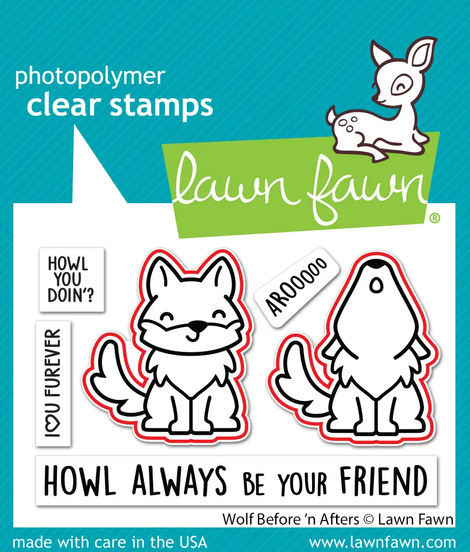 Lawn Fawn Wolf Before 'n Afters LF3222 Stanzen Wolf