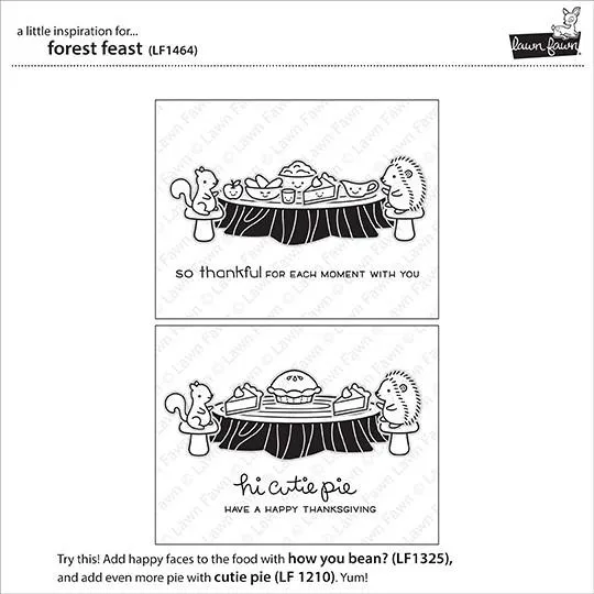 Lawn Fawn Forest Feast Clear Stamps Herbst Waldtiere