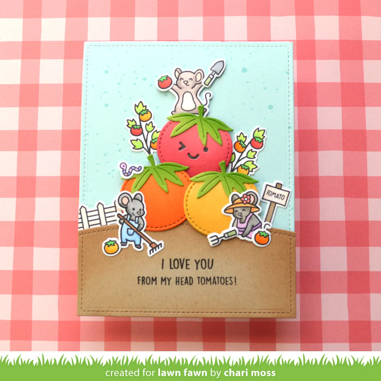 Lawn Fawn Stitched Garden Veggies Stanzschablonen 12-teilig