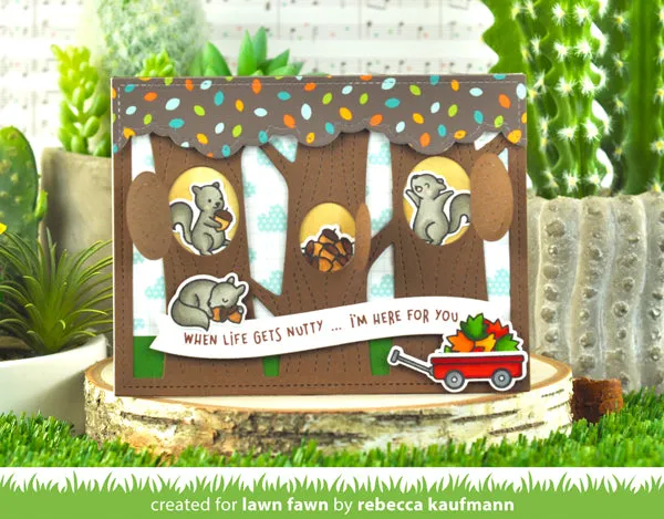 Lawn Fawn Lawn Cuts Lift the Flap Tree Backdrop Stanze