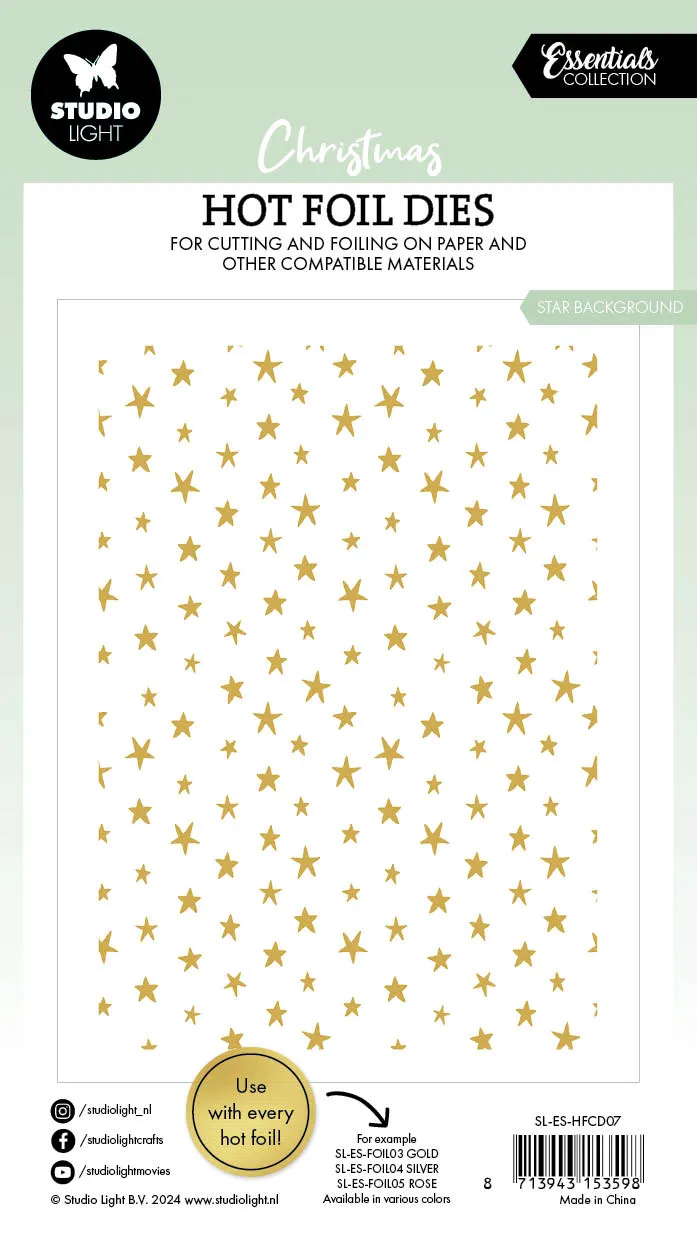 StudioLight Essentials Heißfolienplatte Star Background A6