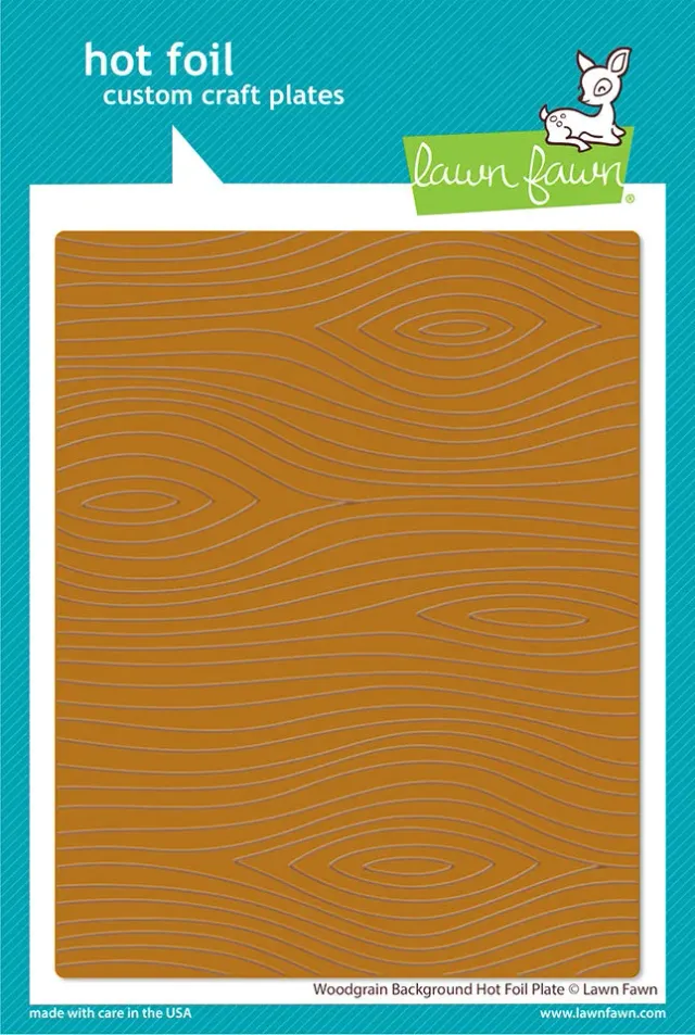 Lawn Fawn Woodgrain Background Heißfolienplatte LF3024