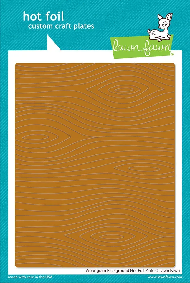 Lawn Fawn Woodgrain Background Heißfolienplatte LF3024