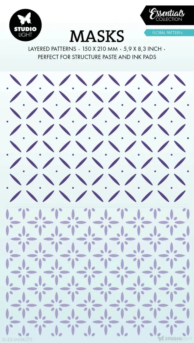 StudioLight Essentials Floral Schablone Blumenmuster 150x210mm