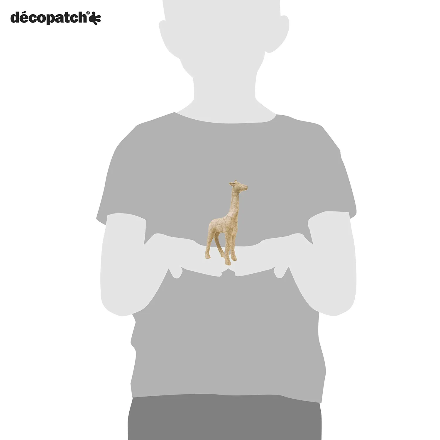 décopatch Träger XS Giraffe Pappmaché 9x3x15 cm