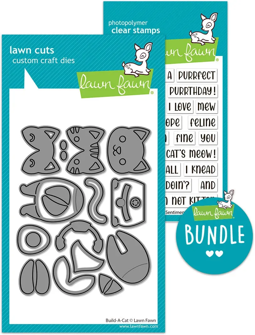 Lawn Fawn Build-a-Cat Stempel-Stanzen Bundle Katze