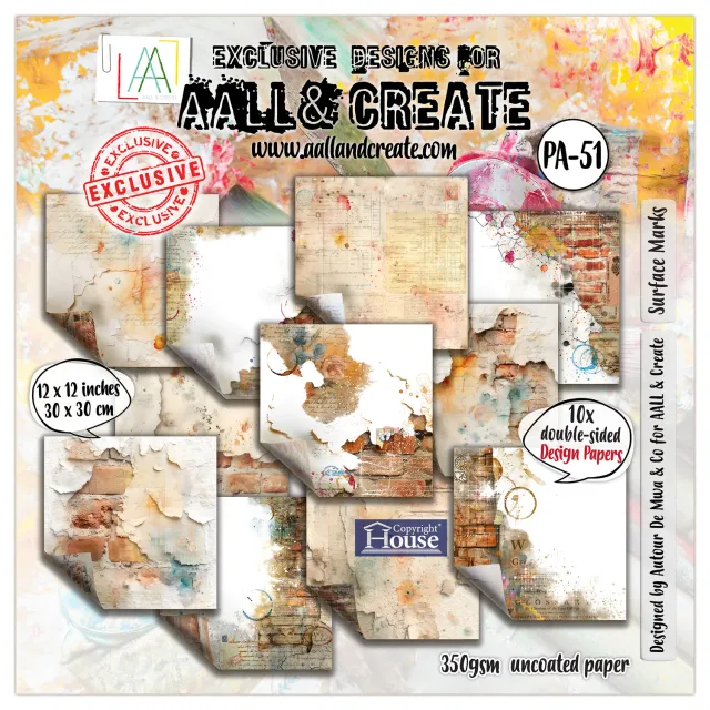AALL and Create PA-51 Surface Marks Designpapier 12x12