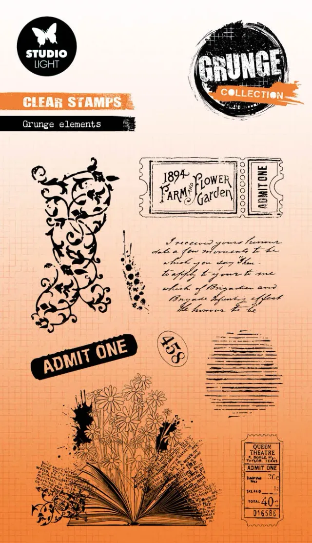 Studio Light Grunge Collection Grunge Elements Clear Stamp