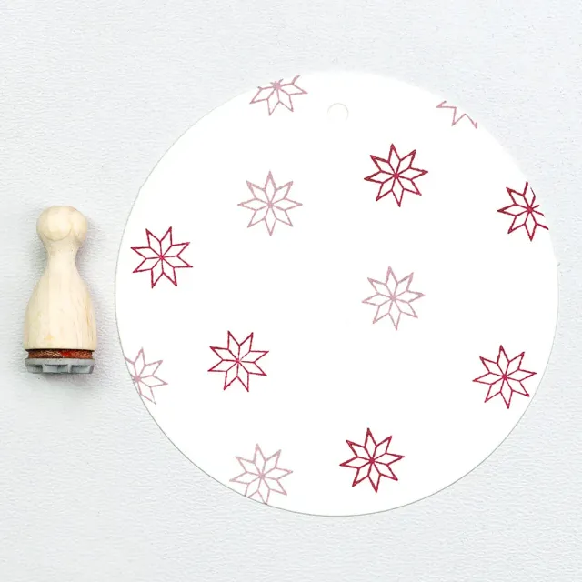 Perlenfischer Papierstern mini Stempel 10x10 mm Sterne