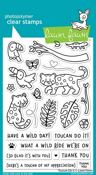 Lawn Fawn Toucan Do It LF2603 Stempelset Tropisch