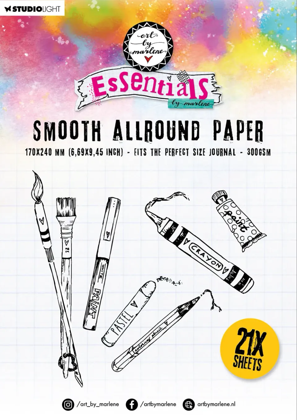 Art by Marlene Essentials Paper Pad Allround Paper A4 bunt