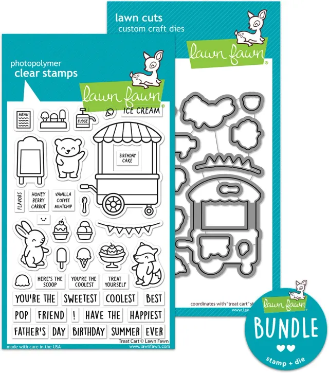 Lawn Fawn Treat Cart Stempel Stanzen Bundle Set