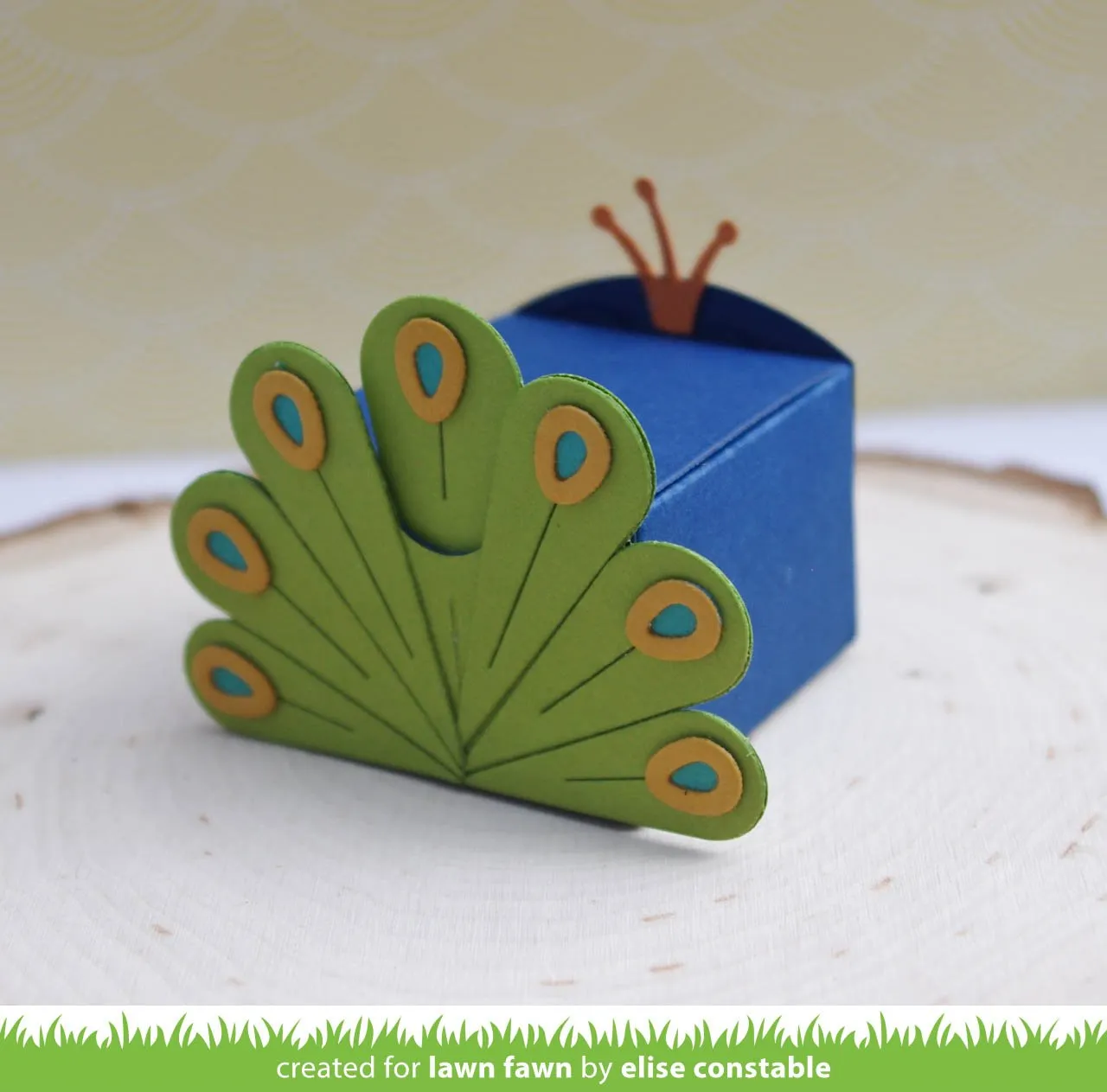 Lawn Fawn Tiny Gift Box Peacock Turkey Stanzen