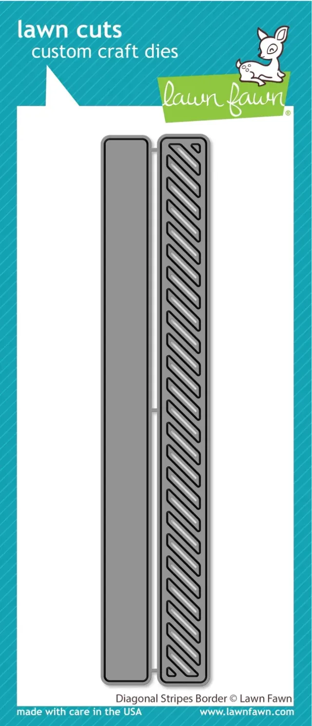 Lawn Fawn Lawn Cuts Diagonal Stripes Border Stanzschablone 2-tlg