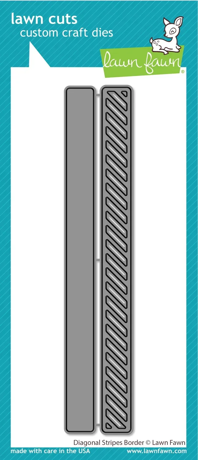 Lawn Fawn Lawn Cuts Diagonal Stripes Border Stanzschablone 2-tlg