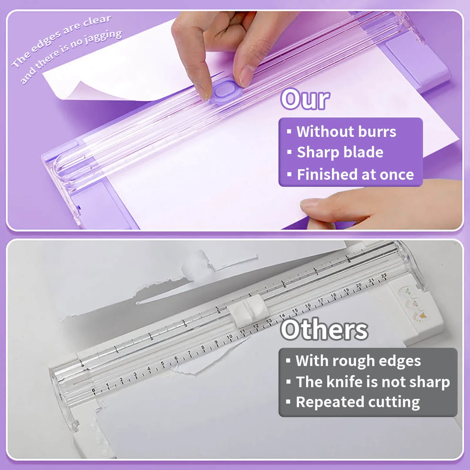 Ieebee Light Cutter Papierschneider Lila für Scrapbook dünn