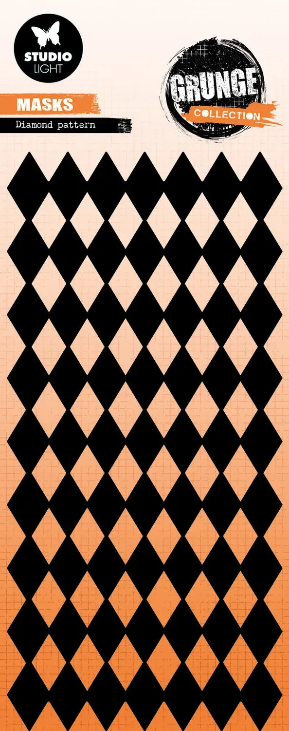 StudioLight Grunge Diamond Pattern Mask Schablone
