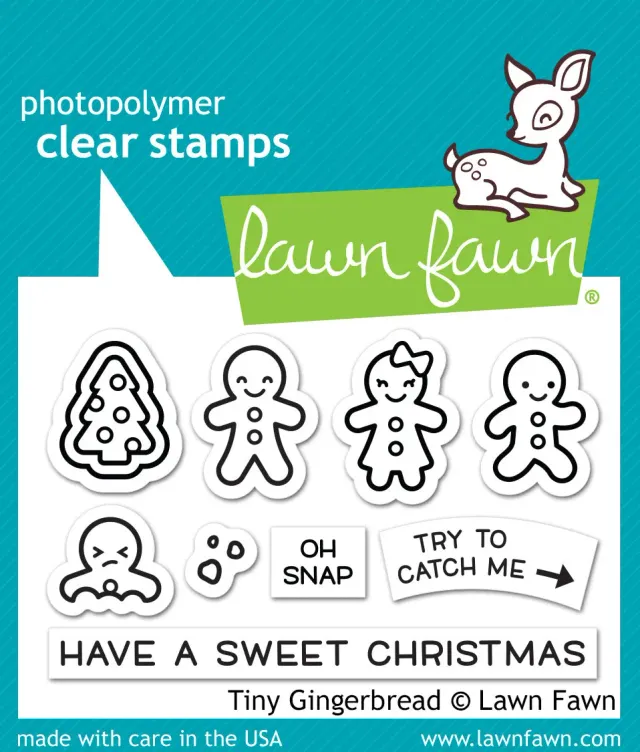 Lawn Fawn Tiny Gingerbread Stempelset Mini Weihnachten