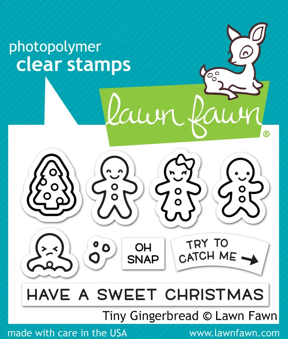 Lawn Fawn Tiny Gingerbread Stempelset Mini Weihnachten