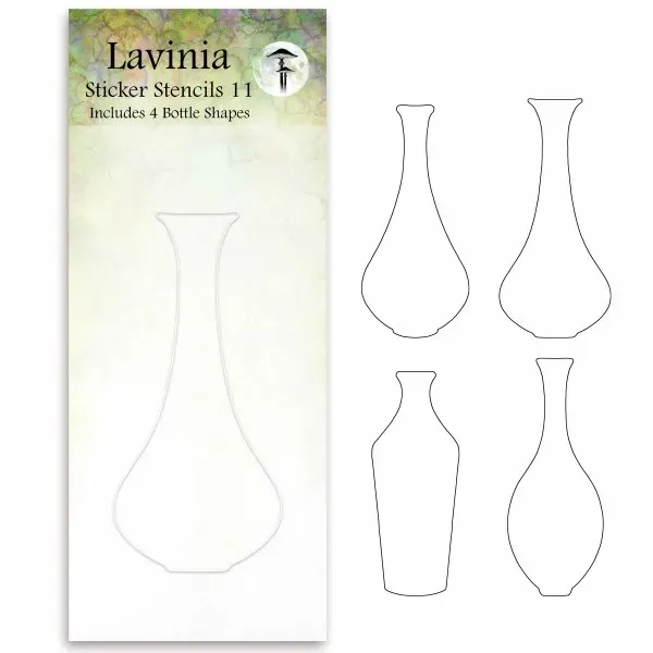 Lavinia Stamps Sticker Stencils 11 Schablone Flaschen