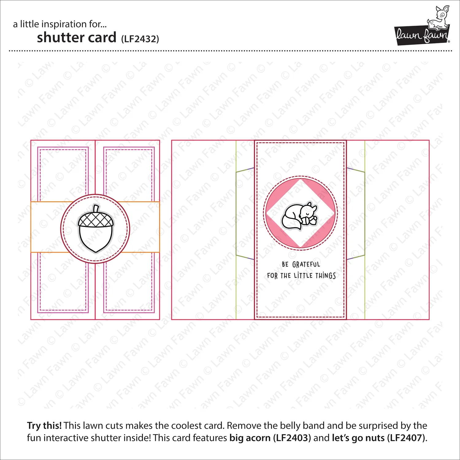 Lawn Fawn Lawn Cuts Shutter Card Stanzschablonen interaktiv