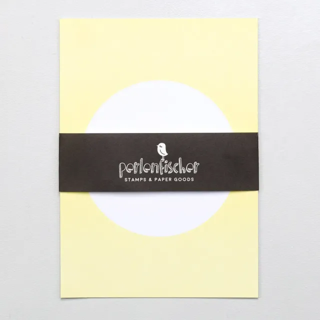 Perlenfischer Dot Soft Zitrone Postkarten 5er A6