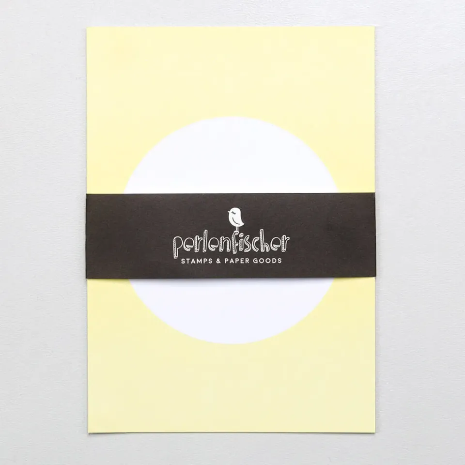 Perlenfischer Dot Soft Zitrone Postkarten 5er A6